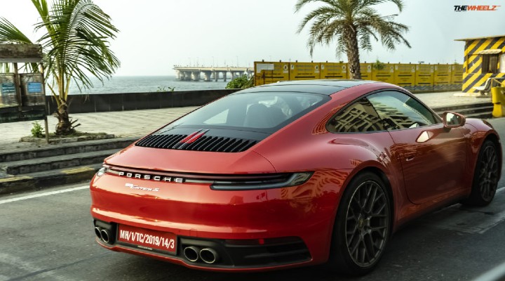 Porsche 911 careera s back profile