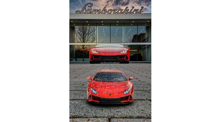 3D Puzzle Lamborghini Huracan Evo Orange 108 pièces 1/18