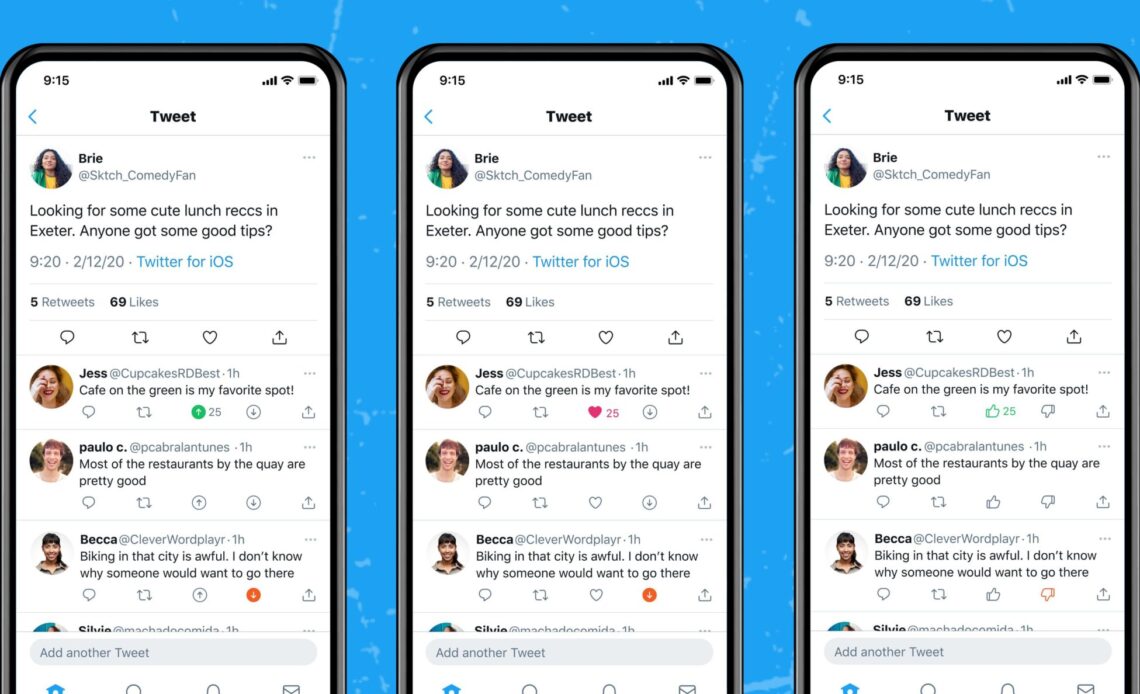 twitter tests upvote and downvote feature