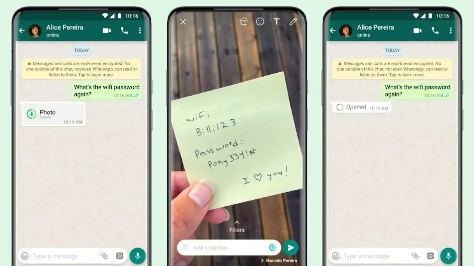 Whatsapp Launches View Once Feature : Send Disappearing Photos And Videos