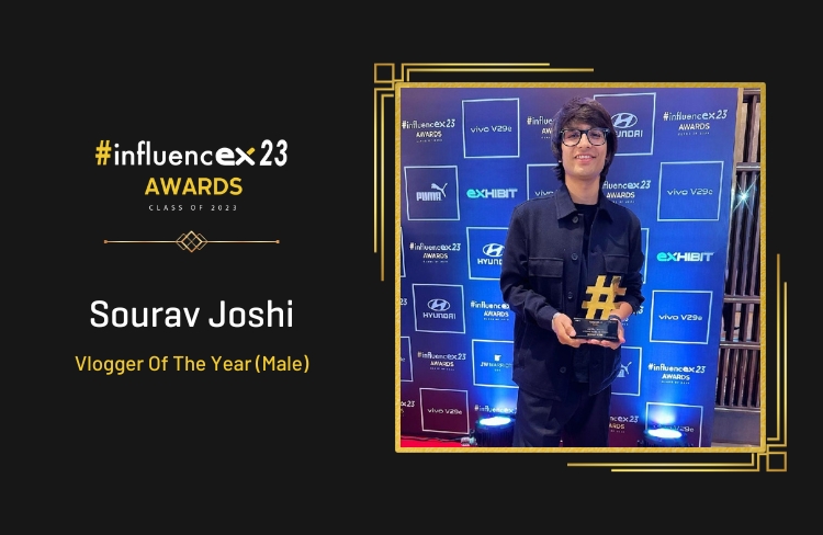 SOURAV JOSHI – Vlogger of the year (Male)