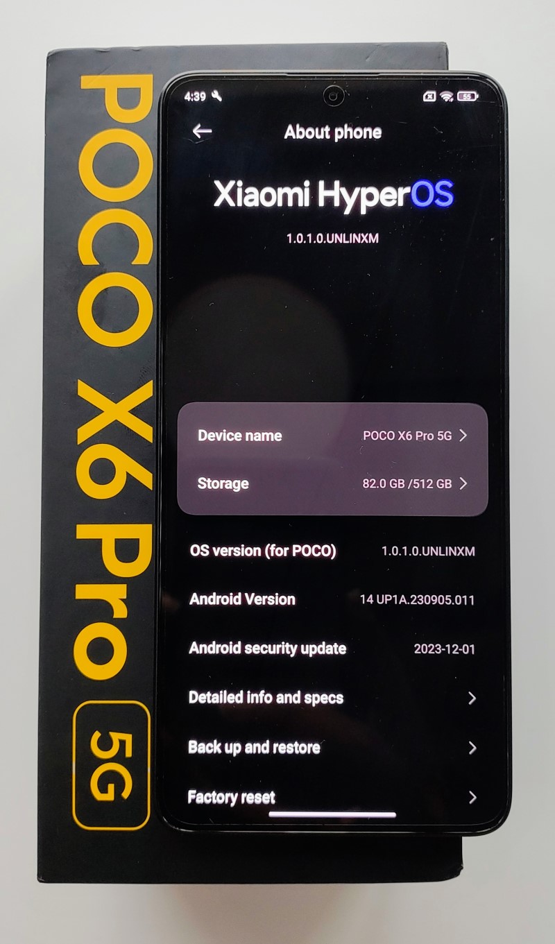 Poco X6 Pro 5G, Powered by Xiaomi HyperOS