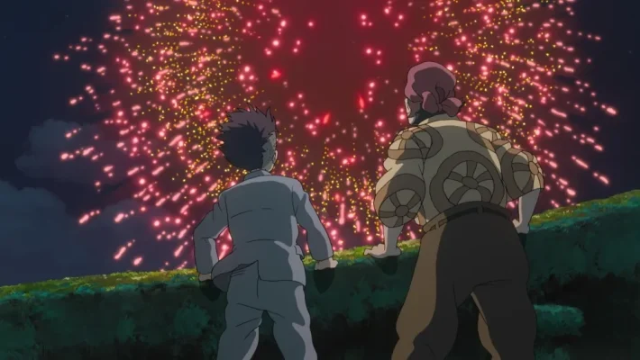 Mahito and Kiriko witness the powers of the mysterious person