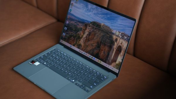 Asus Zenbook A14 OLED display with vibrant colors and sharp 1920x1200 resolution.