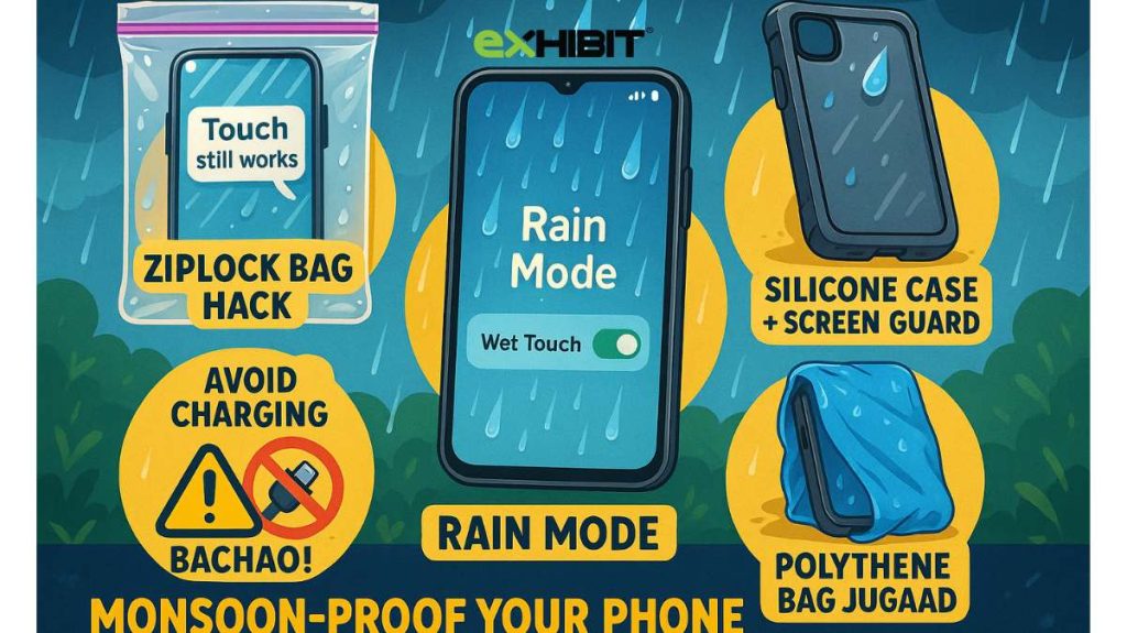 5 Ways to Protect Your Phone From Rain - Ziplock bag, silicone case, rain mode, charging warning, and polythene bag hacks for monsoon season