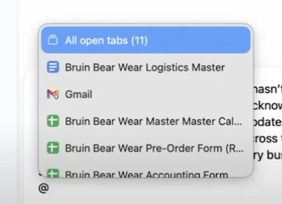 An example of how at mentions are used