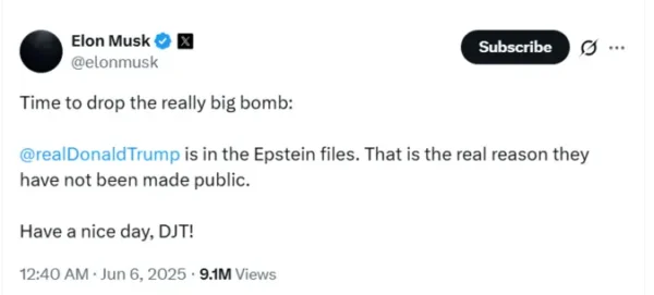 Elon Musk's Tweet