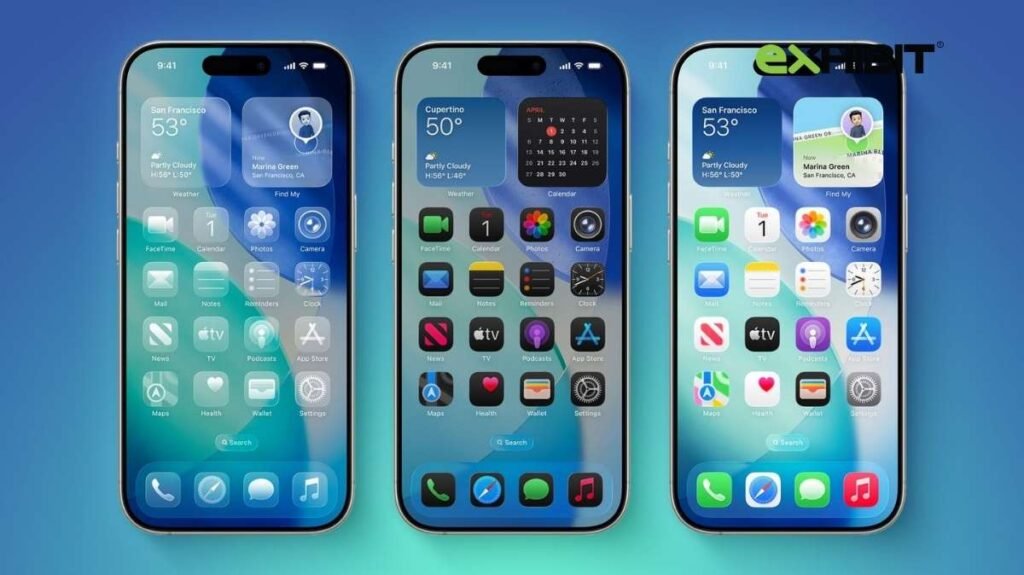 iPhone screen with new interface
