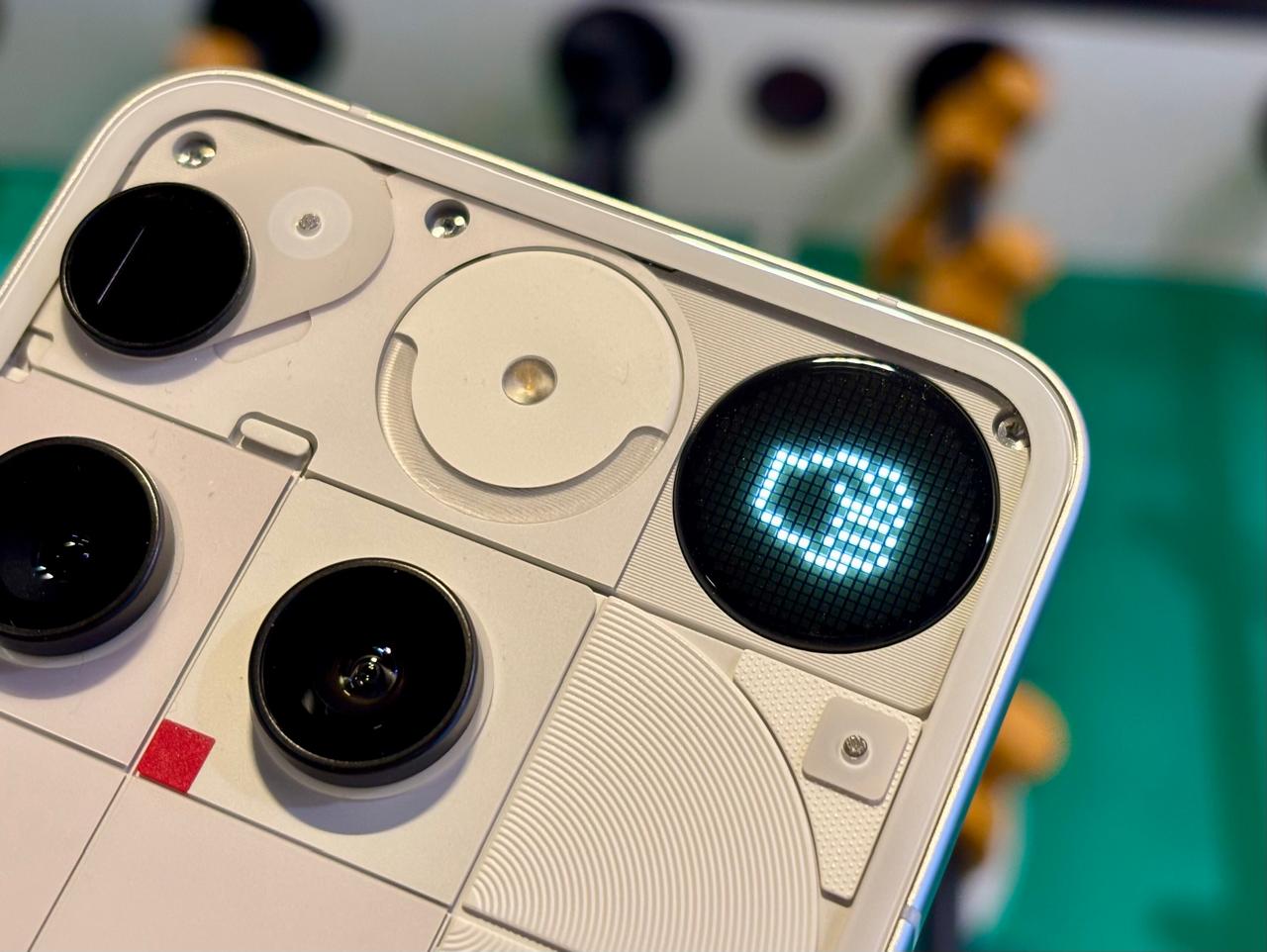 Nothing Phone 3 Glyph Matrix showing mini-LED notifications