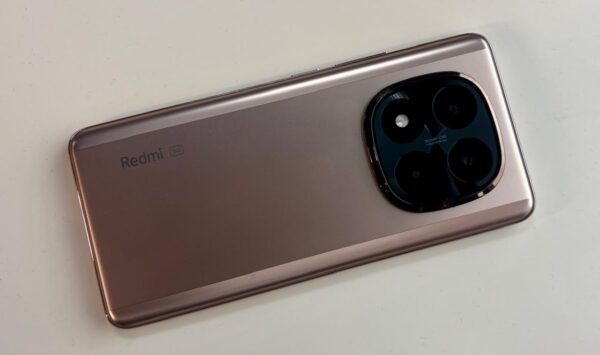 Redmi Note 14 Pro+ 5G in Champagne Gold with dual-tone finish and curved AMOLED display