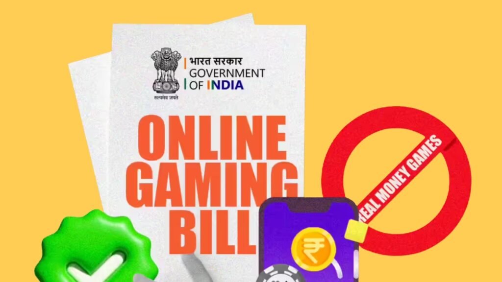 Online Gaming Bill With Govt of India Logo