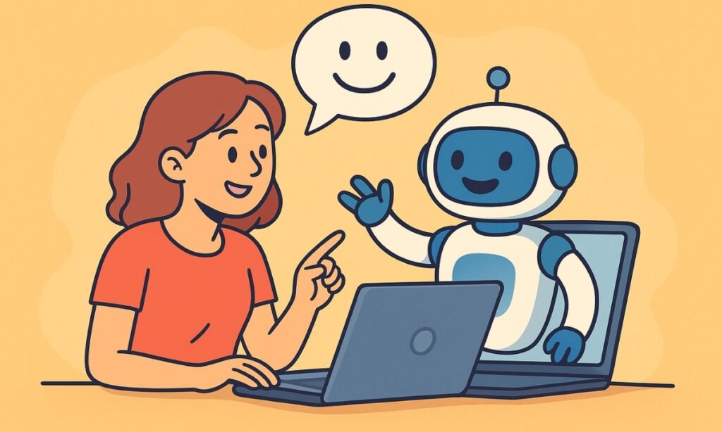 Chatbot and a person