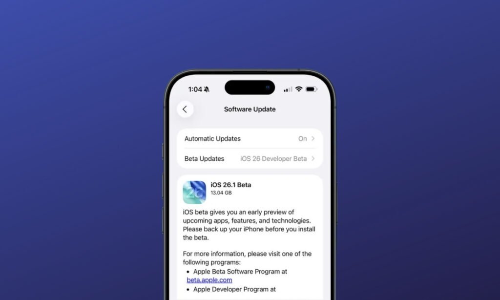 iOS 26.1 Beta