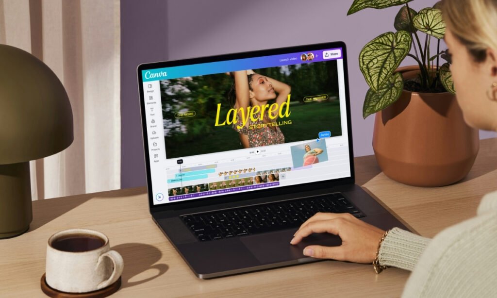 Canva Launches Creative Operating System: Ushering in the Next Era of Design and Brand Growth Canva on Laptop