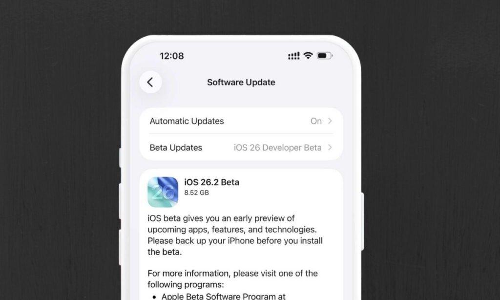 iOS 26.2 Beta Update
