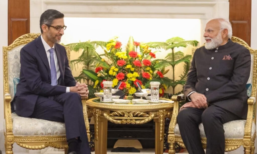 Modi meets Google CEO Sundar Pichai in Delhi